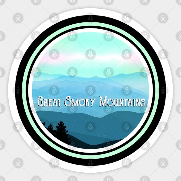 The Great Smoky Mountains Sticker by mailboxdisco